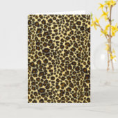 Het Wenskaart van de Druk van de luipaard Kaart (Gele Bloem)