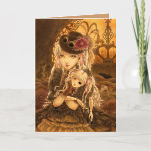 Het Wenskaart van de Fantasie van Steampunk Kaart