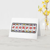 Het Wenskaart van de Gokautomaat van de pot Kaart (Gele Bloem)