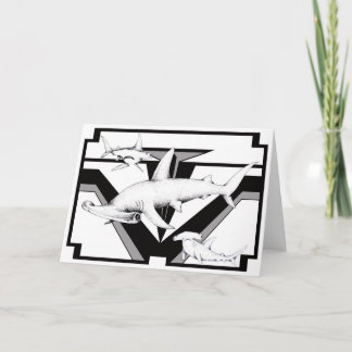 Het Wenskaart van de Haai van Hammerhead Kaart