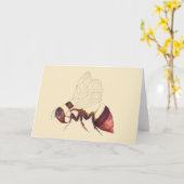 Het Wenskaart van de hommel Kaart (Gele Bloem)