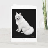 Het Wenskaart van de Hond van Samoyed Kaart (Achterkant)