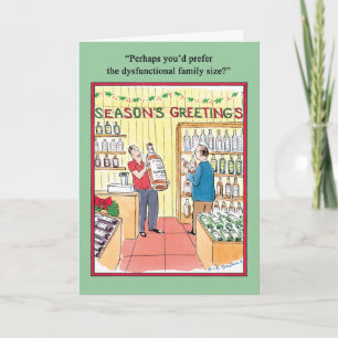 Het Wenskaart van de Humor van de Familie van Feestdagen Kaart
