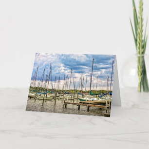 Het Wenskaart van de Jachthaven van de Inham van Kaart