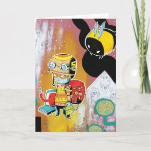 Het Wenskaart van de Jongen van de helm Kaart