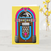 Het Wenskaart van de juke-box Kaart (Gele Bloem)