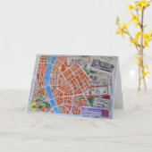 Het wenskaart van de Kaart van Boedapest (Gele Bloem)