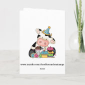 Het Wenskaart van de Koe van de verjaardag Kaart (Achterkant)