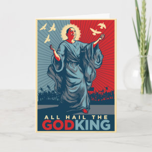 Het Wenskaart van de Koning van de God van Obama Kaart