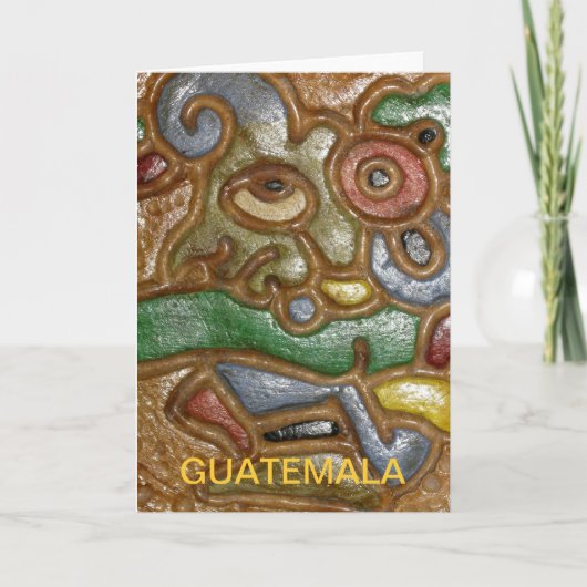 Het Wenskaart van de Kunst van Guatemala Kaart (Voorkant)