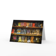 Het Wenskaart van de Laarzen van de Cowboy van