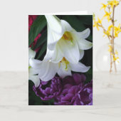 Het Wenskaart van de lelie Kaart (Gele Bloem)