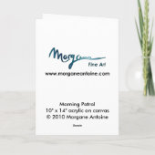 Het wenskaart van de Luipaard van de Sneeuw van de Kaart (Achterkant)