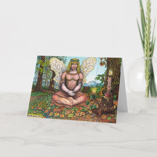 Het Wenskaart van de Meditatie van de fee Kaart (Voorkant)