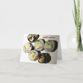 Het Wenskaart van de Natie van sushi Kaart