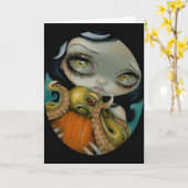 Het Wenskaart van de octopus "van de Pompoen" Kaart (Gele Bloem)