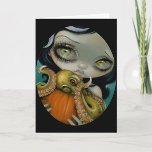 Het Wenskaart van de octopus "van de Pompoen" Kaart