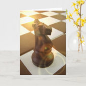 Het Wenskaart van de Ridder van het schaak Kaart (Gele Bloem)