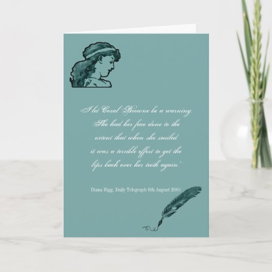 Het Wenskaart van de schoonheid en van het Citaat Kaart (Voorkant)