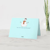 Het Wenskaart van de Soep van de sneeuwman Feestdagen Kaart (Achterkant)