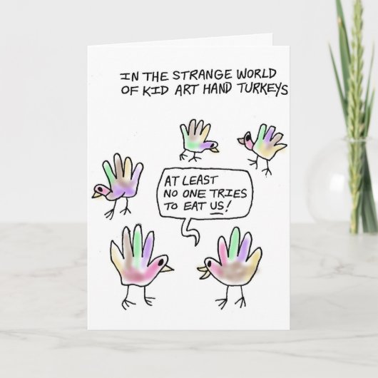 Het Wenskaart van de Thanksgiving van Turkije van Feestdagen Kaart (Voorkant)