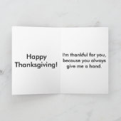 Het Wenskaart van de Thanksgiving van Turkije van Feestdagen Kaart (Binnen)