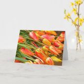 Het Wenskaart van de tulp Kaart (Gele Bloem)