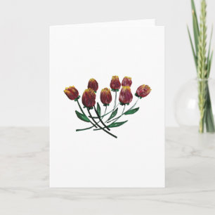 Het Wenskaart van de Tulpen van Quilled - Kaart