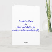 Het Wenskaart van de Veren van de vorst Kaart (Achterkant)