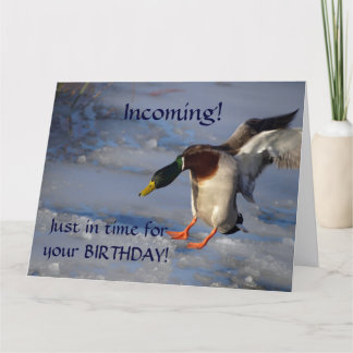 Het Wenskaart van de Verjaardag van de Eend van de Kaart