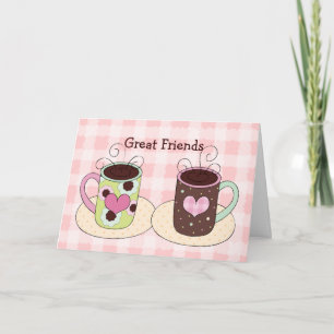 Het Wenskaart van de Vriendschap van dames Kaart