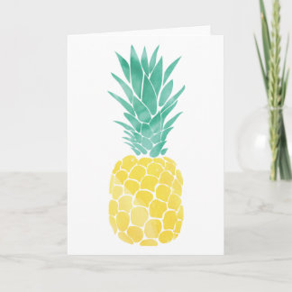 Het Wenskaart van de Waterverf van de ananas Kaart