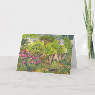 Het Wenskaart van de Waterverf van de Tuin van Kaart