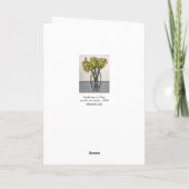 Het Wenskaart van de zonnebloem Kaart (Achterkant)