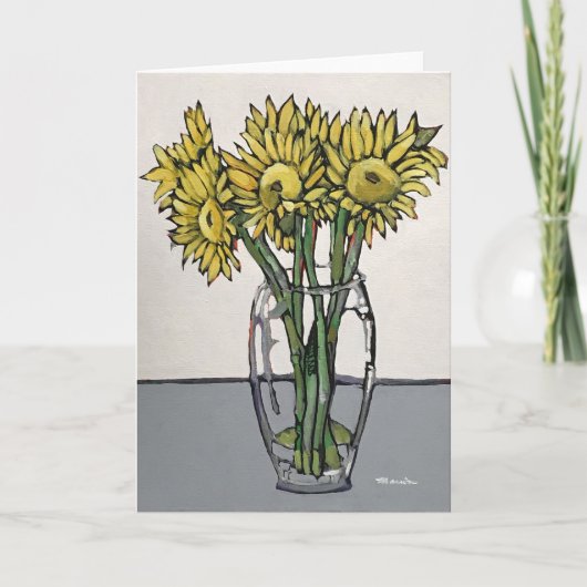Het Wenskaart van de zonnebloem Kaart (Voorkant)