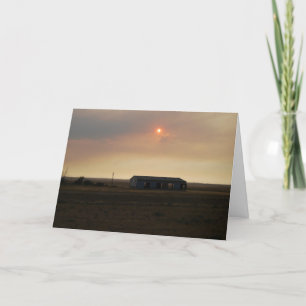 Het Wenskaart van de Zonsondergang van de oogst Kaart