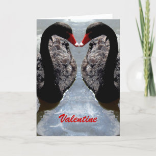 Het Wenskaart van de Zwanen van de Valentijnsdag Feestdagen Kaart