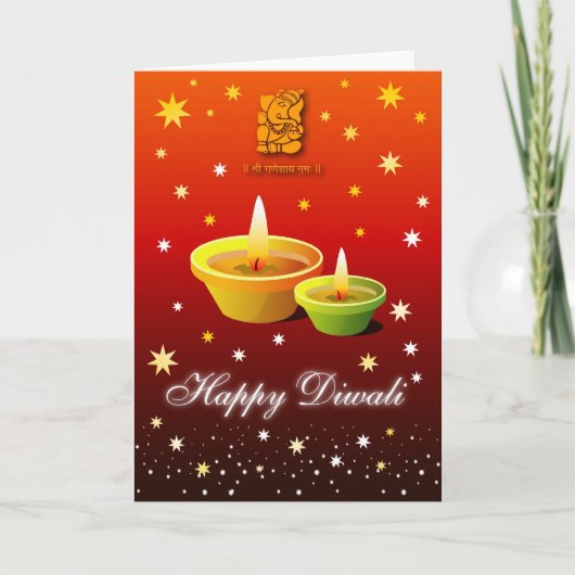 Het Wenskaart van Diwali Kaart (Voorkant)