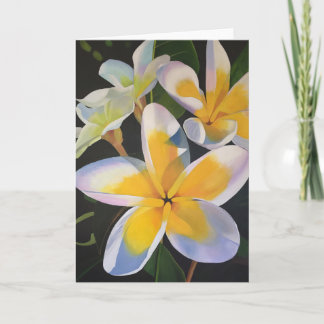 Het Wenskaart van Frangipani van de zomer - Spatie Kaart