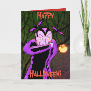 Het Wenskaart van Halloween van de vampier Kaart