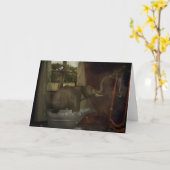 Het Wenskaart van het Bad van de olifant Kaart (Gele Bloem)