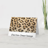 Het Wenskaart van het Bont van de luipaard Kaart (Achterkant)