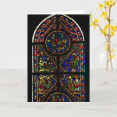 Het Wenskaart van het Glas in lood Kaart (Gele Bloem)