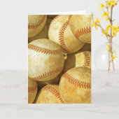 Het Wenskaart van het honkbal Kaart (Gele Bloem)