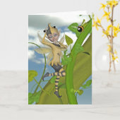 Het Wenskaart van het Insect van Pixi Kaart (Gele Bloem)