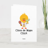Het Wenskaart van het Kuiken van Cinco DE Mayo Kaart (Achterkant)