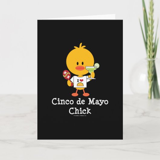 Het Wenskaart van het Kuiken van Cinco DE Mayo Kaart (Voorkant)