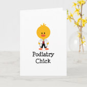 Het Wenskaart van het Kuiken van Podiatry Kaart (Gele Bloem)