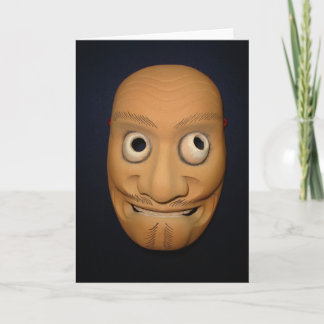 Het Wenskaart van het Masker van Noh van Misawa Kaart