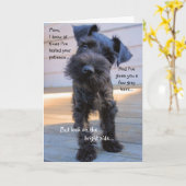 Het Wenskaart van het Moederdag van Schnauzer Kaart (Gele Bloem)